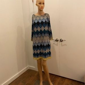 Eliza J Blue/Yellow Dress Size 6.